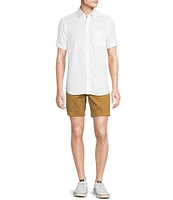 Cremieux Blue Label Solid Lightweight Oxford Short Sleeve Woven Shirt