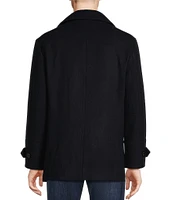 Cremieux Blue Label Solid Melton Wool Peacoat Jacket