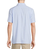 Cremieux Blue Label Solid Cotton Slub Short Sleeve Woven Shirt