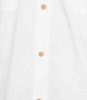 Cremieux Blue Label Solid Cotton Slub Short Sleeve Woven Shirt