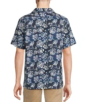 Cremieux Blue Label St. Tropez Collection Floral Print Short Sleeve Woven Camp Shirt