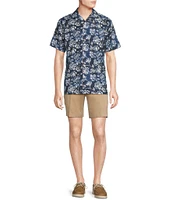 Cremieux Blue Label St. Tropez Collection Floral Print Short Sleeve Woven Camp Shirt