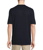 Cremieux Blue Label St. Tropez Collection Solid Short Sleeve Coat Front Sweater