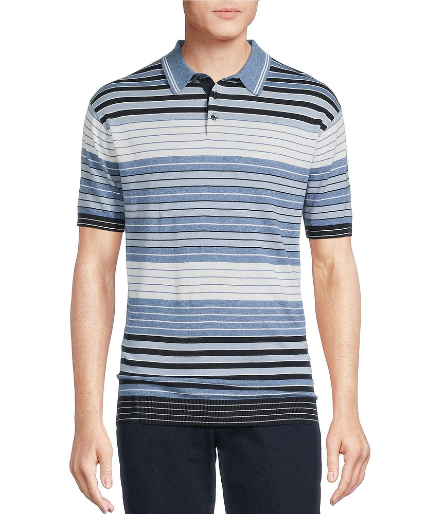 Cremieux Blue Label St. Tropez Collection Solid Short Sleeve Polo Sweater