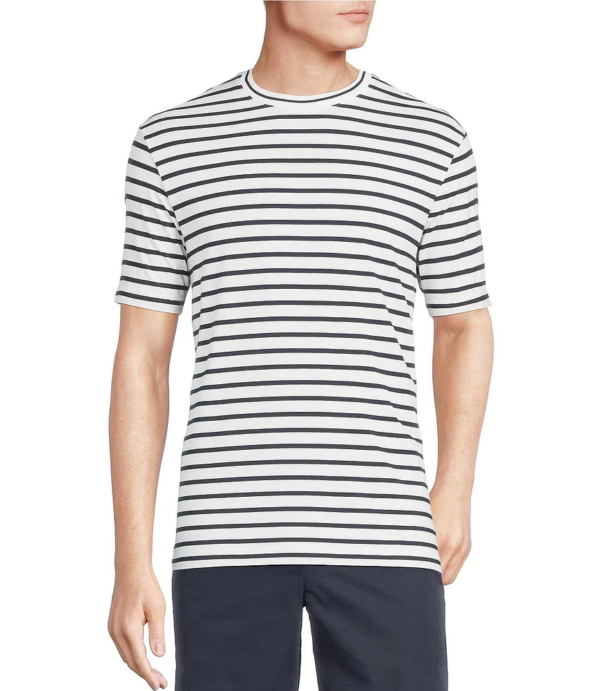 Cremieux Blue Label St. Tropez Collection Striped Crewneck Short Sleeve T-Shirt