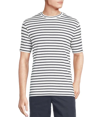 Cremieux Blue Label St. Tropez Collection Striped Crewneck Short Sleeve T-Shirt
