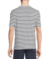 Cremieux Blue Label St. Tropez Collection Striped Crewneck Short Sleeve T-Shirt