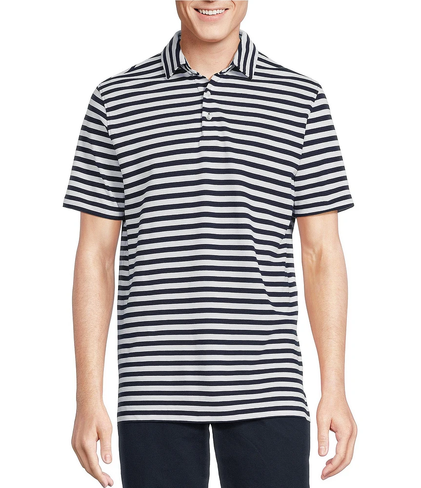 Cremieux Blue Label St. Tropez Collection Striped Short Sleeve Polo Shirt