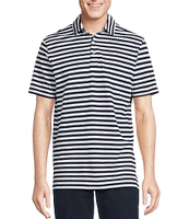 Cremieux Blue Label St. Tropez Collection Striped Short Sleeve Polo Shirt