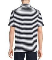 Cremieux Blue Label St. Tropez Collection Striped Short Sleeve Polo Shirt