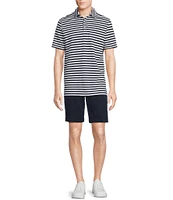 Cremieux Blue Label St. Tropez Collection Striped Short Sleeve Polo Shirt