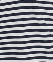 Cremieux Blue Label St. Tropez Collection Striped Short Sleeve Polo Shirt