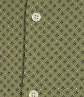 Cremieux Blue Label Stretch Jersey Allover Print Short Sleeve Coatfront Shirt