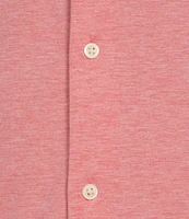 Cremieux Blue Label Stretch Jersey Solid Short Sleeve Coatfront Shirt