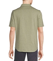 Cremieux Blue Label Stretch Jersey Solid Short Sleeve Coatfront Shirt