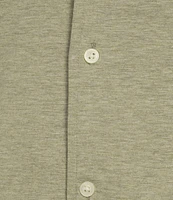 Cremieux Blue Label Stretch Jersey Solid Short Sleeve Coatfront Shirt