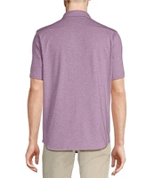 Cremieux Blue Label Stretch Jersey Solid Short Sleeve Coatfront Shirt