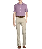 Cremieux Blue Label Stretch Jersey Solid Short Sleeve Coatfront Shirt