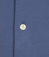 Cremieux Blue Label Stretch Jersey Solid Short Sleeve Coatfront Shirt