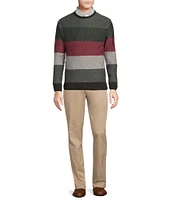 Cremieux Blue Label Stripe Jacquard Wool Sweater