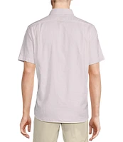 Cremieux Blue Label Stripe Lightweight Oxford Short Sleeve Woven Shirt