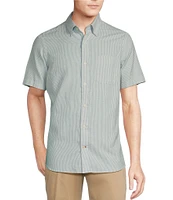 Cremieux Blue Label Stripe Lightweight Oxford Short Sleeve Woven Shirt