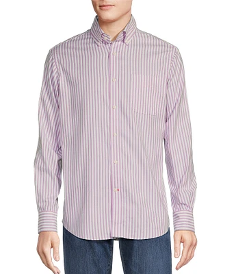 Cremieux Blue Label Stripe Oxford Long Sleeve Woven Shirt