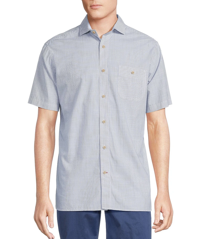 Cremieux Blue Label Stripe Short Sleeve Woven Shirt