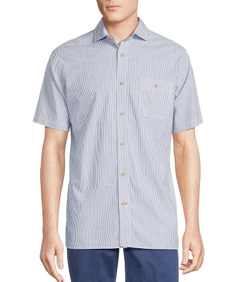 Cremieux Blue Label Stripe Short Sleeve Woven Shirt