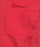 Cremieux Blue Label Tahiti Collection Garment Dyed Embroidered Pocket Short Sleeve Polo Shirt