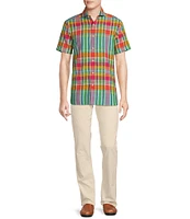 Cremieux Blue Label Tahiti Collection Multicolor Plaid Short Sleeve Woven Shirt