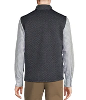 Cremieux Blue Label Tonal Herringbone Full-Zip Vest