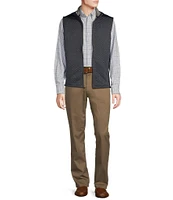 Cremieux Blue Label Tonal Herringbone Full-Zip Vest