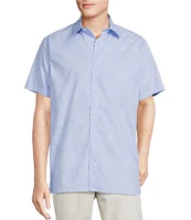 Cremieux Blue Label Tonal Palm Leaf Short Sleeve Woven Shirt