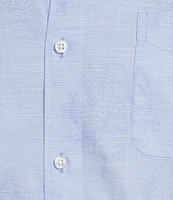 Cremieux Blue Label Tonal Palm Leaf Short Sleeve Woven Shirt