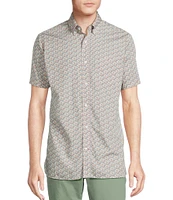 Cremieux Blue Label Tropical Floral Print Short Sleeve Woven Shirt