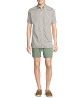 Cremieux Blue Label Tropical Floral Print Short Sleeve Woven Shirt