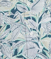Cremieux Blue Label Tropical Leaf Print Short Sleeve Woven Shirt