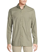 Cremieux Blue Label Twill Tile Print Long Sleeve Woven Shirt