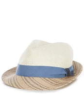 Cremieux Blue Label Two-Tone Patterned Fedora Hat