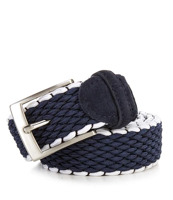 Cremieux Braided Stripe Stretch Elastic Belt