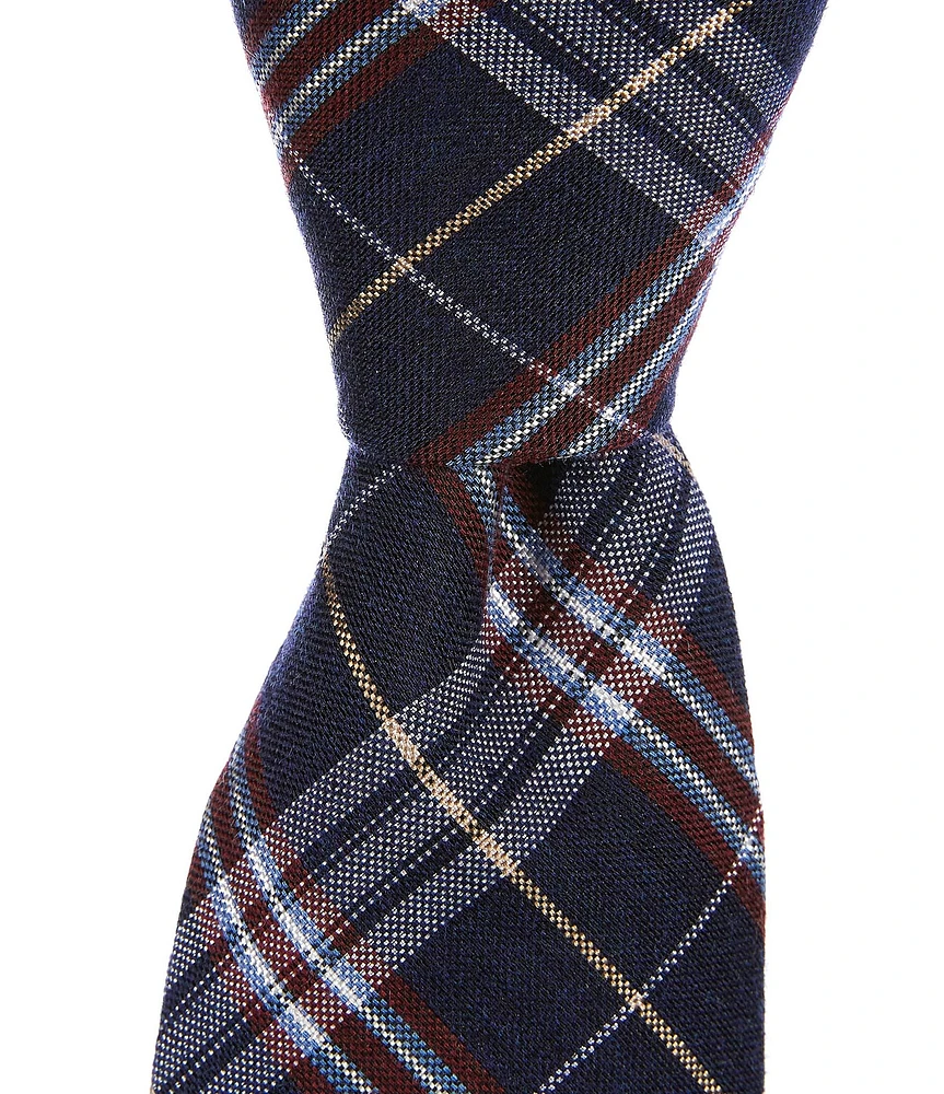 Cremieux Brushed Plaid 3#double; Silk Blend Tie