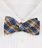 Cremieux Busy Plaid Silk Bow Tie