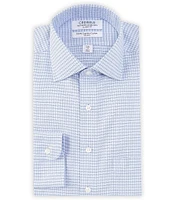 Cremieux Classic Fit Non-Iron Spread Collar Grid Pattern Dress Shirt