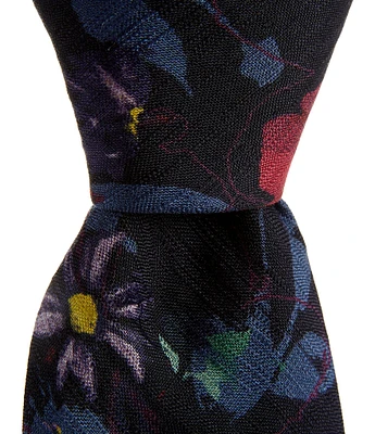 Cremieux Collins Watercolor Print 3#double; Silk-Blend Tie