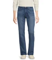 Premium Denim Relaxed Straight Fit Light Wash Stretch Jeans