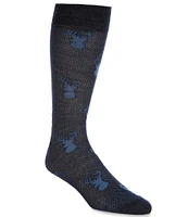 Cremieux Deer Pattern Crew Dress Socks