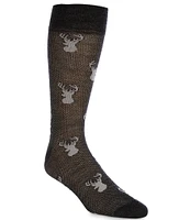 Cremieux Deer Pattern Crew Dress Socks