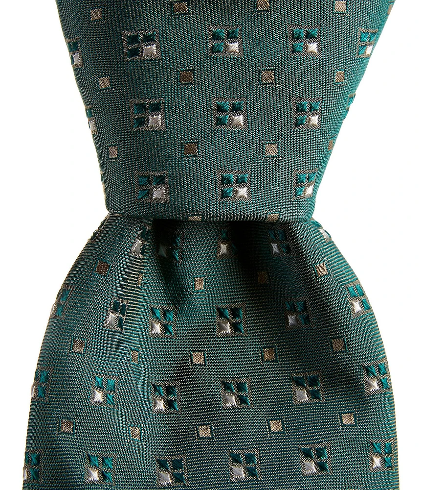 Cremieux Diamond Neat Print 3 1/4#double; Silk-Blend Tie