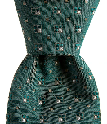 Cremieux Diamond Neat Print 3 1/4#double; Silk-Blend Tie